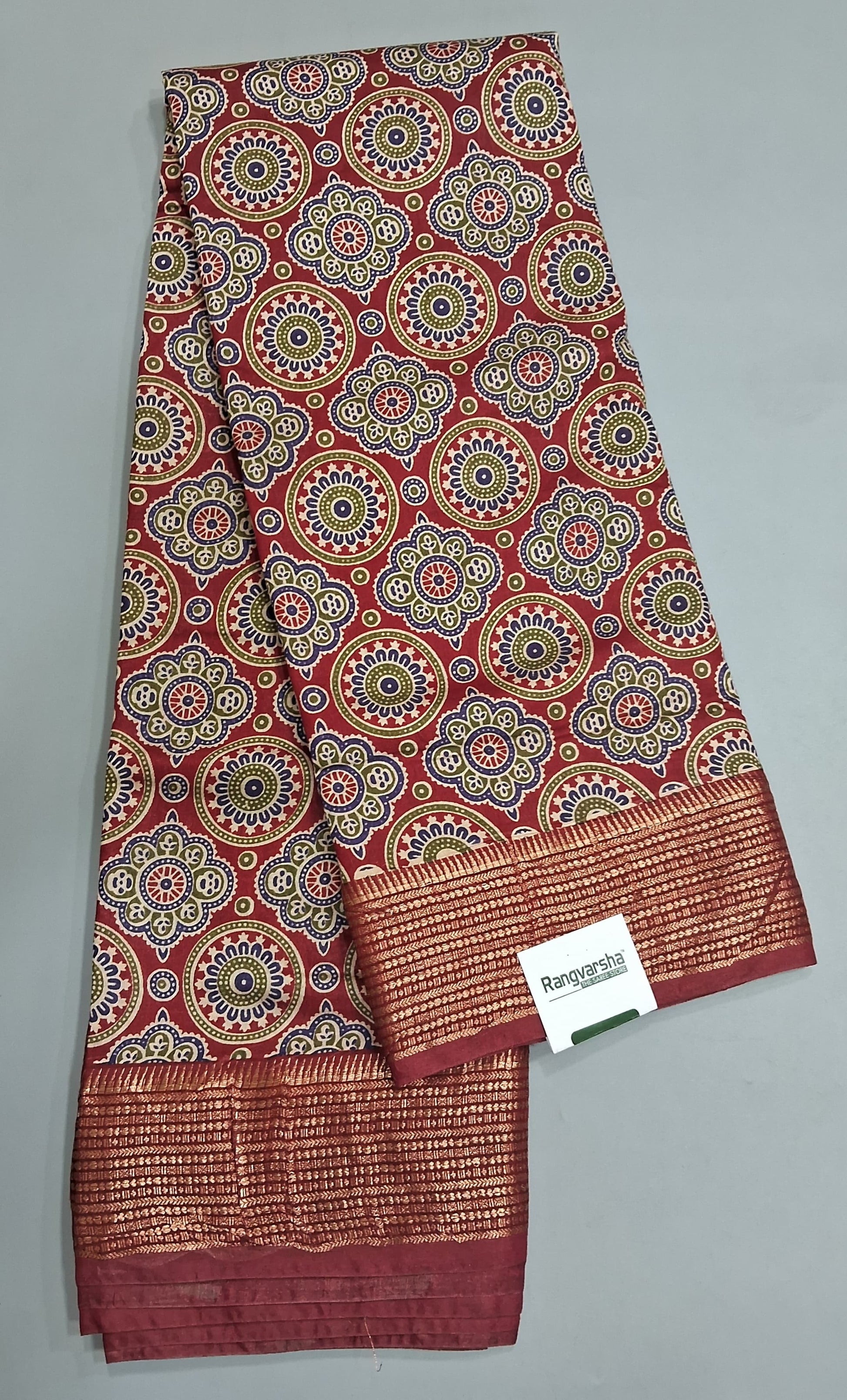 Red Moonga Silk Saree 
