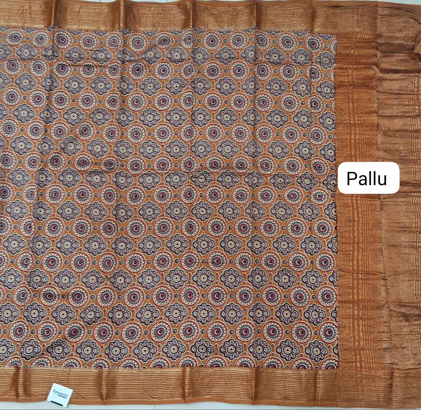 Mango Yellow Moonga Silk Saree Pallu