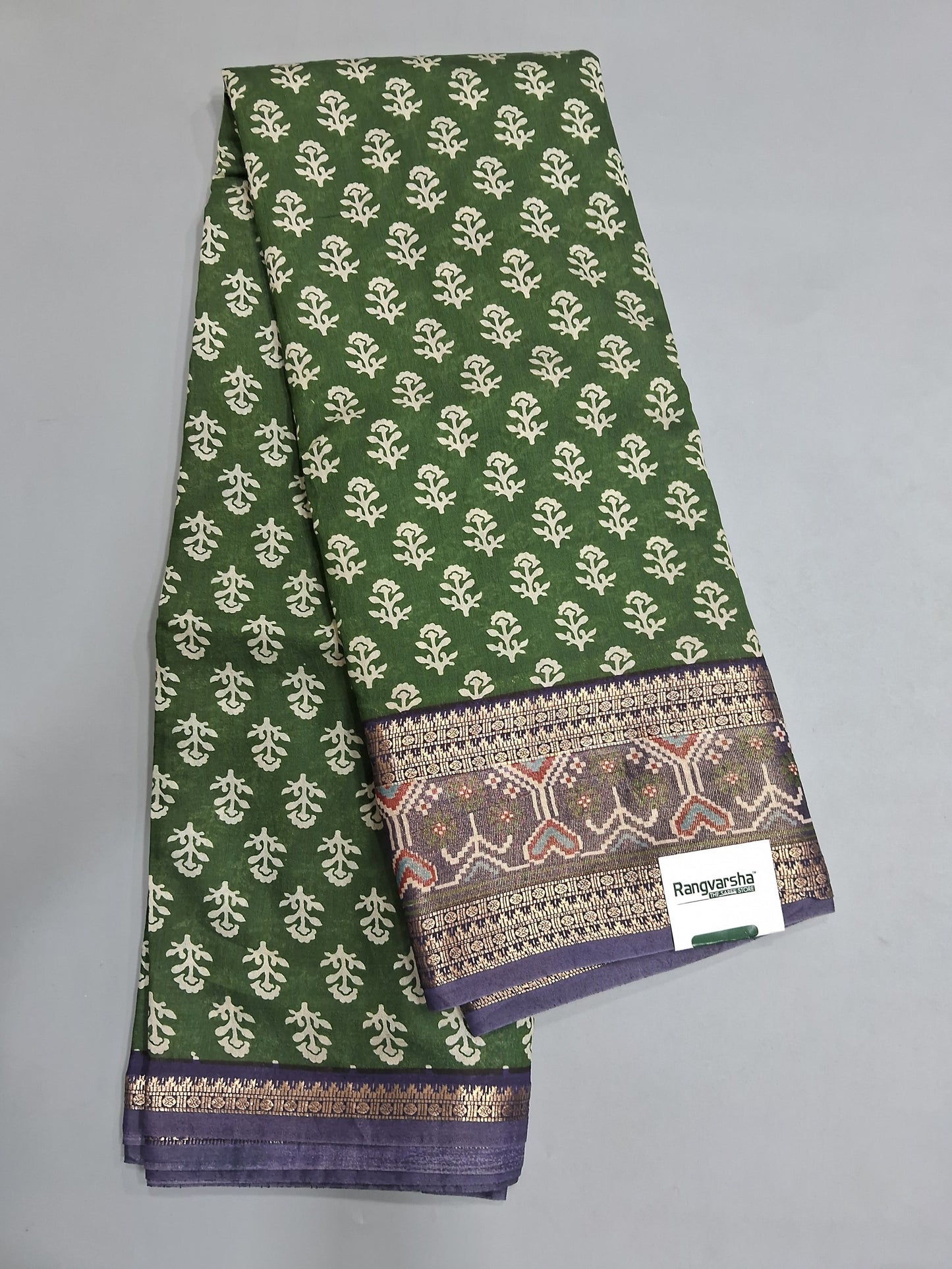 Green Moonga Silk Saree 