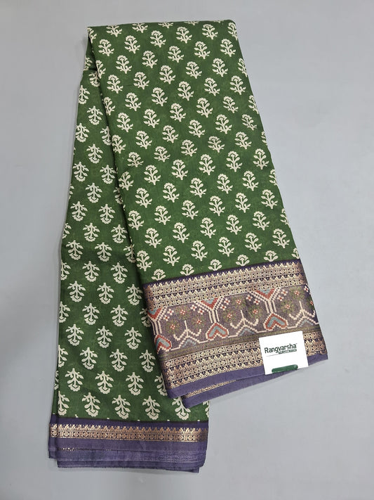 Green Moonga Silk Saree 