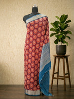 Regal Maroon Moonga Silk saree