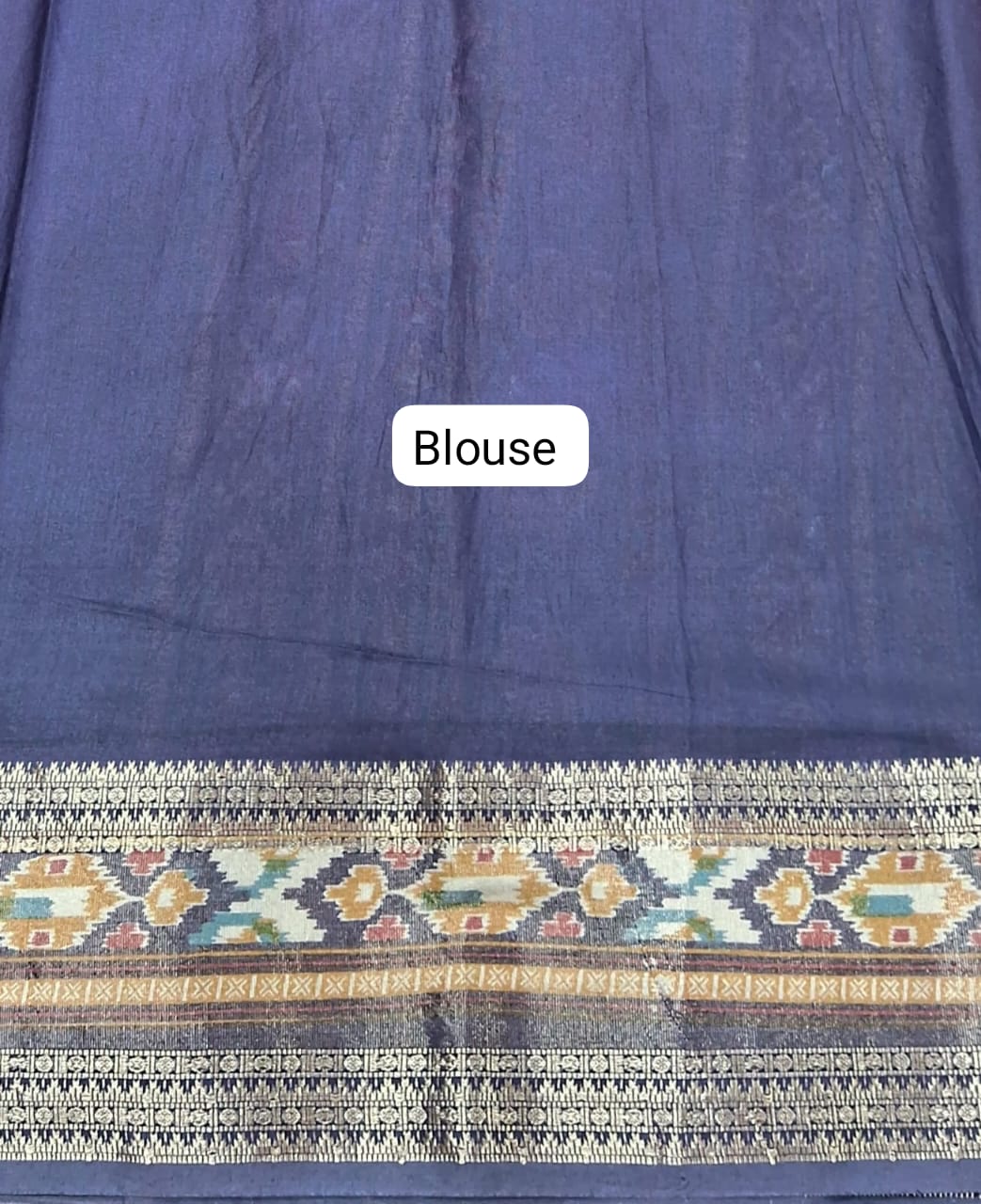 Brick Red Moonga Silk Saree blouse