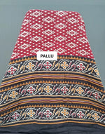 Regal Crimson Red Moonga Silk Saree pallu