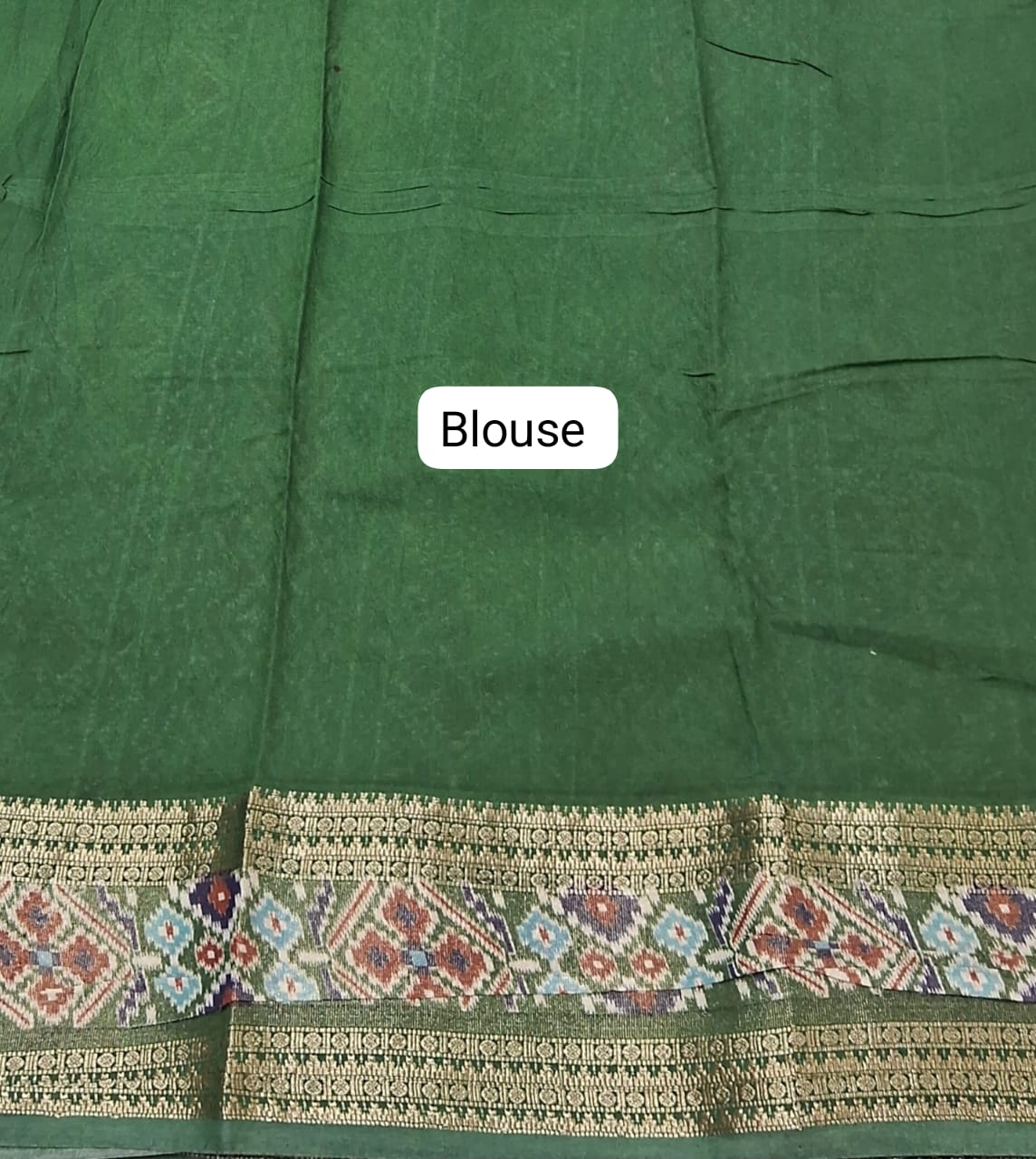 Blue Moonga Silk Saree Blouse