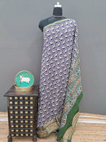 Blue Pure Moonga Silk Saree