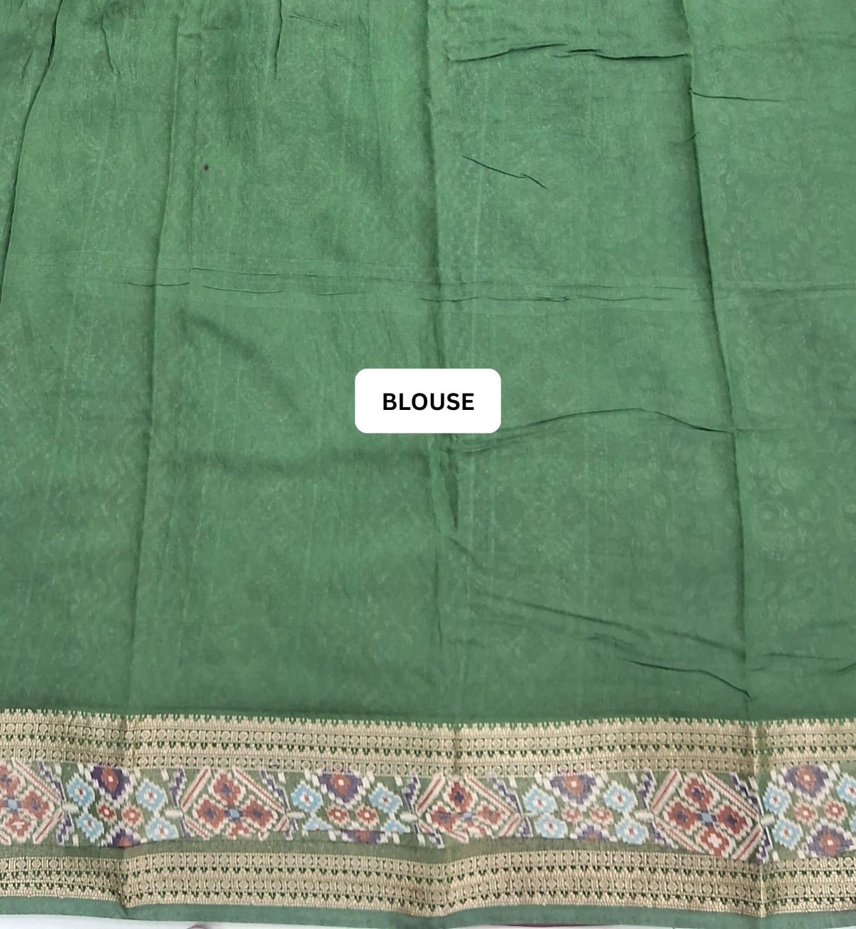 Blue Pure Moonga Silk Saree blouse