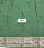 Blue Pure Moonga Silk Saree blouse