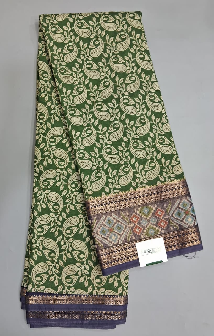 Green Moonga Silk Saree