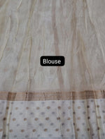 Off-white pure silk Kota saree Blouse