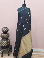 Black pure silk Kota saree