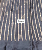 Black pure silk Kota saree blouse