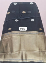 Black pure silk Kota saree pallu