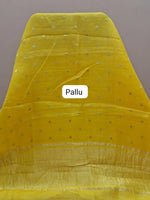 Light Yellow Pure Silk Kota Saree Pallu
