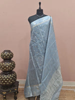 Grey Pure Silk Kota Saree