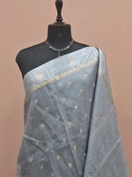 Grey Pure Silk Kota Saree 1