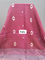 Snuff Pure Linen Saree pallu
