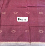 Snuff Pure Linen Saree blouse