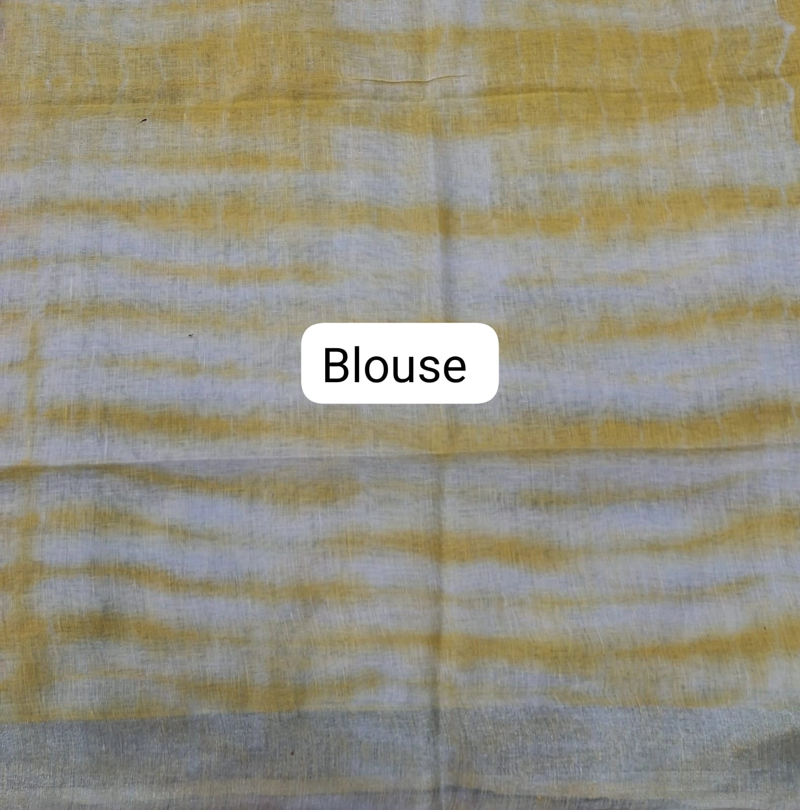 Peach Pure Linen Saree blouse