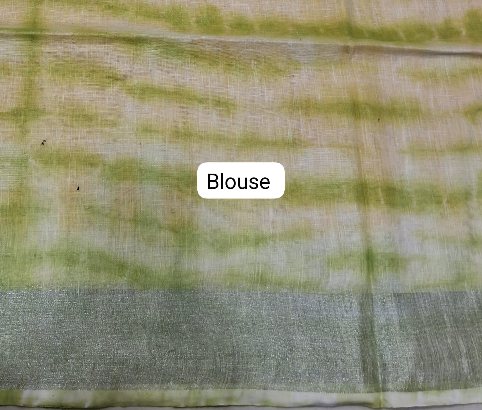 Lemon Yellow Pure Linen Saree blouse