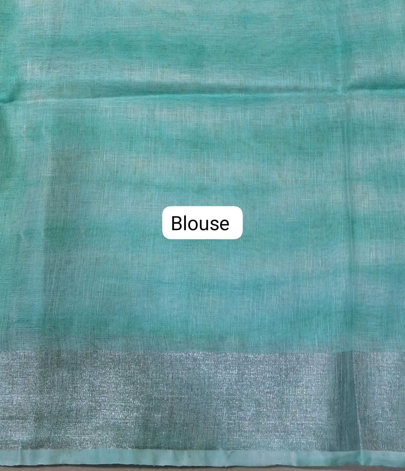 Light Green Pure Linen Saree blouse