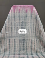 Pink Pure Linen Saree pallu