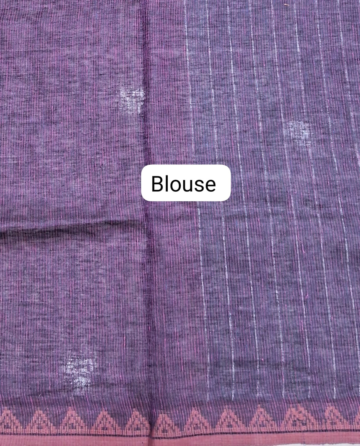 Wine Shaded Pure Linen Saree Blouse