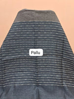 Grey Shaded Pure Linen Saree pallu