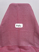 Rich Maroon Pure Linen Cotton Saree Pallu