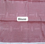 Rich Maroon Pure Linen Cotton Saree Blouse