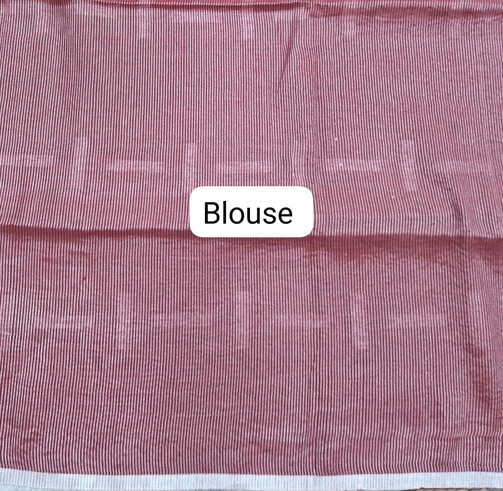 Rich Maroon Pure Linen Cotton Saree Blouse