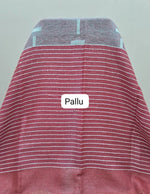 Dusty Grey Pure Linen Cotton Saree Pallu