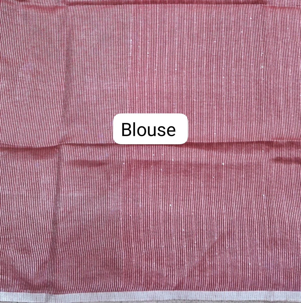 Dusty Grey Pure Linen Cotton Saree Blouse
