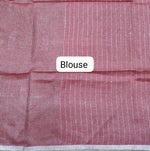 Dusty Grey Pure Linen Cotton Saree Blouse