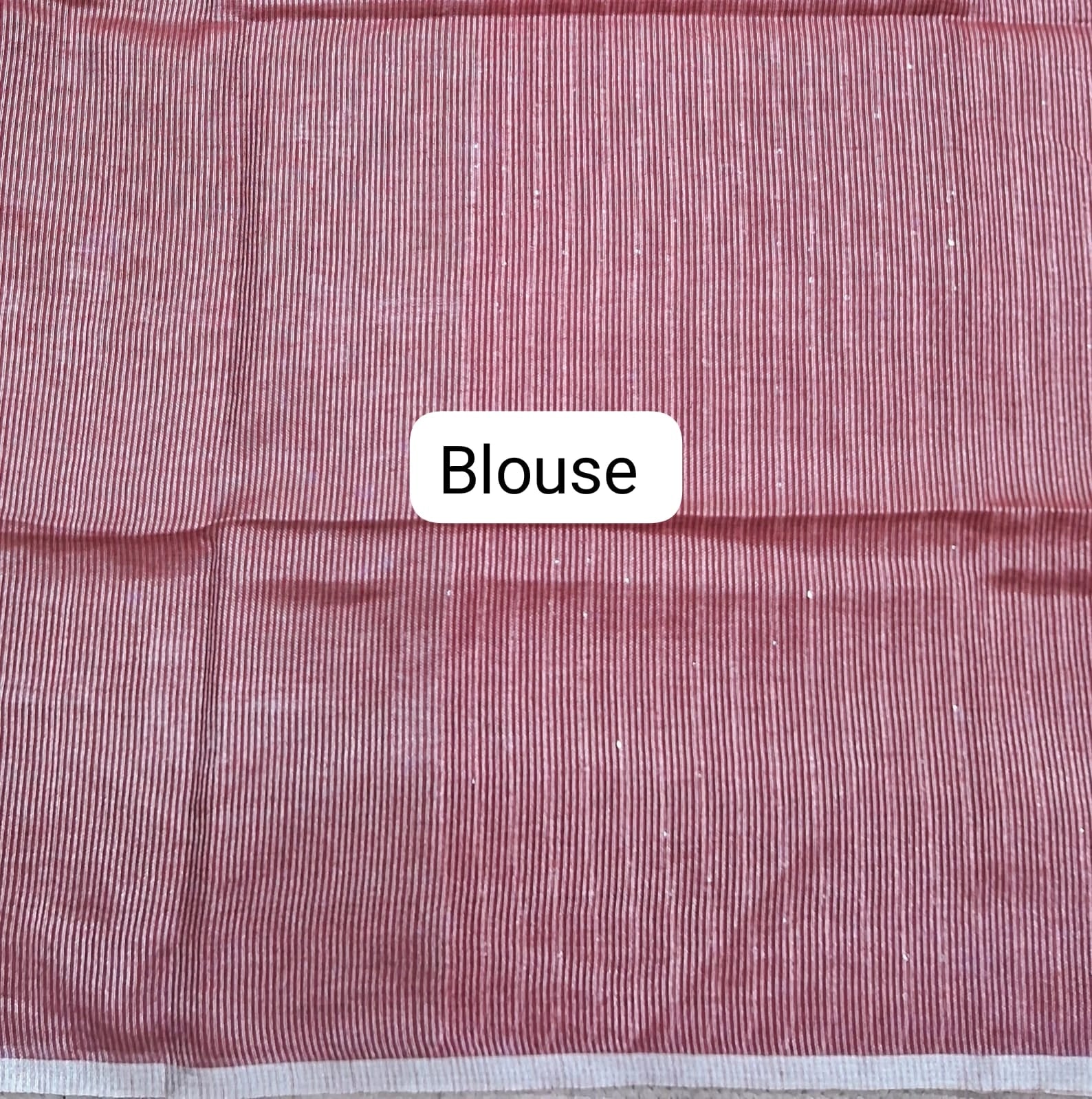 Dusty Grey Pure Linen Cotton Saree Blouse