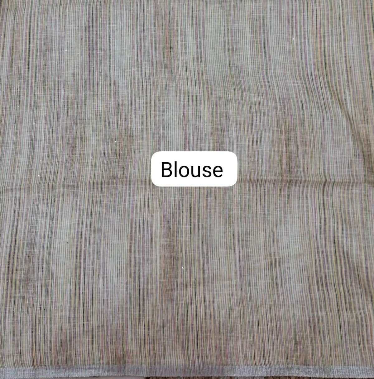 Light Pista Green Pure Linen Saree Blouse