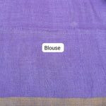 Lavender Pure Silk Linen saree Blouse