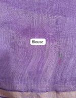 Light Lavender Pure Silk Linen Saree Blouse