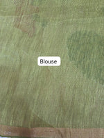 Light Green Pure Silk Linen Saree Blouse
