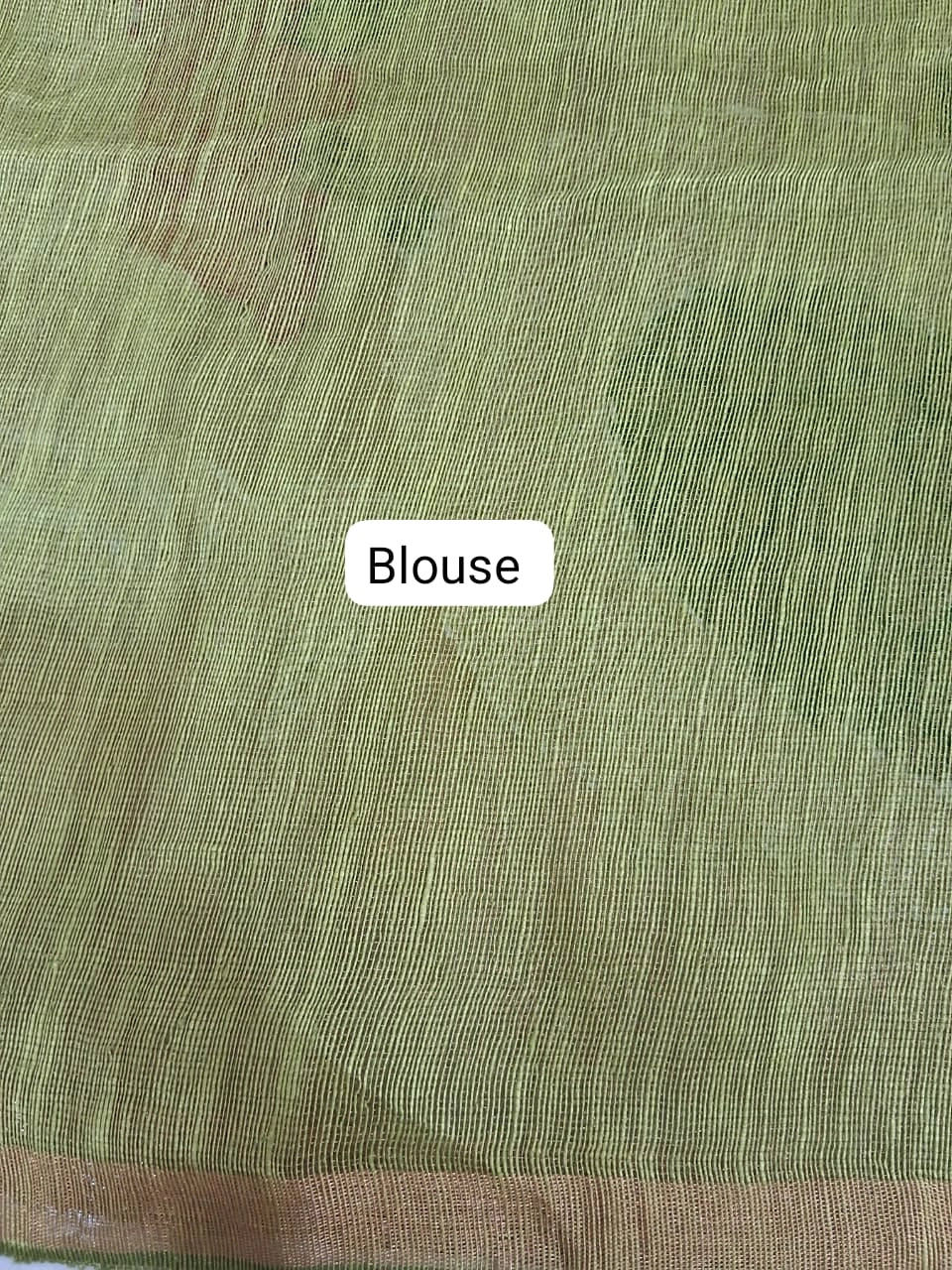 Light Green Pure Silk Linen Saree Blouse