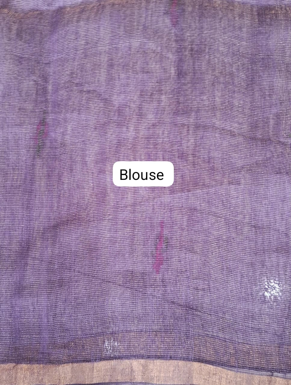 Light Purple Pure Silk Linen Saree Bouse