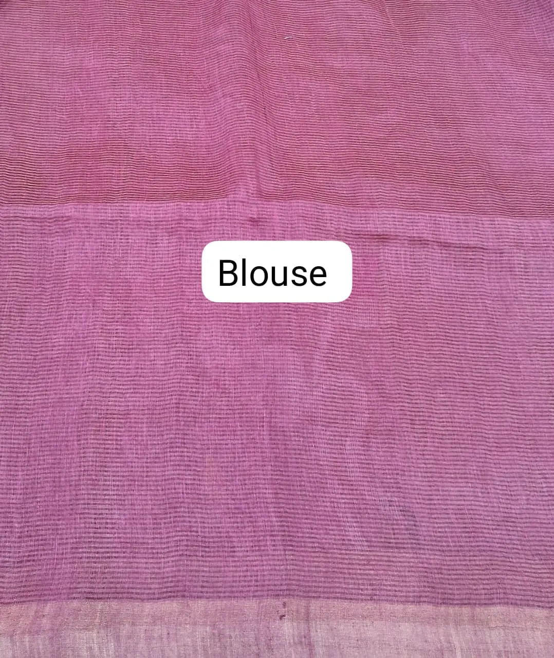 Onion Pink Pure Silk Linen Saree Blouse