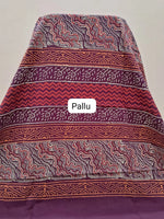 Elegant Maroon soft cotton saree Pallu