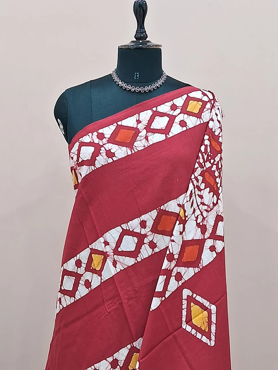 Candy Red Handloom Soft Cotton Saree 1