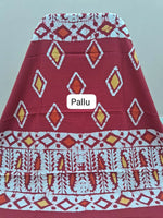 Candy Red Handloom Soft Cotton Saree Pallu