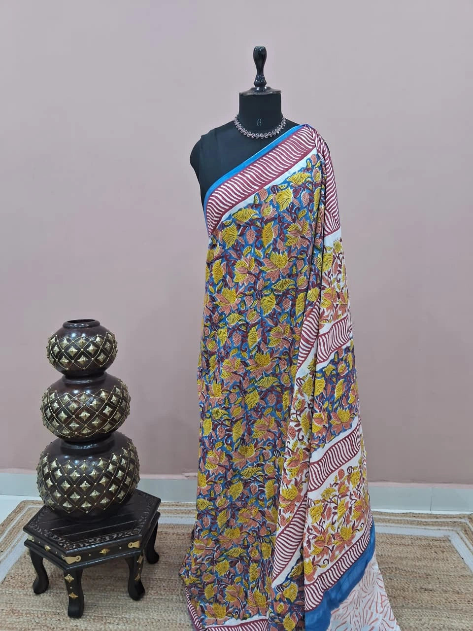 Elegant Lavender Soft Cotton Saree