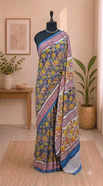 Elegant Lavender Soft Cotton Saree