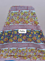 Elegant Lavender Soft Cotton Saree Pallu