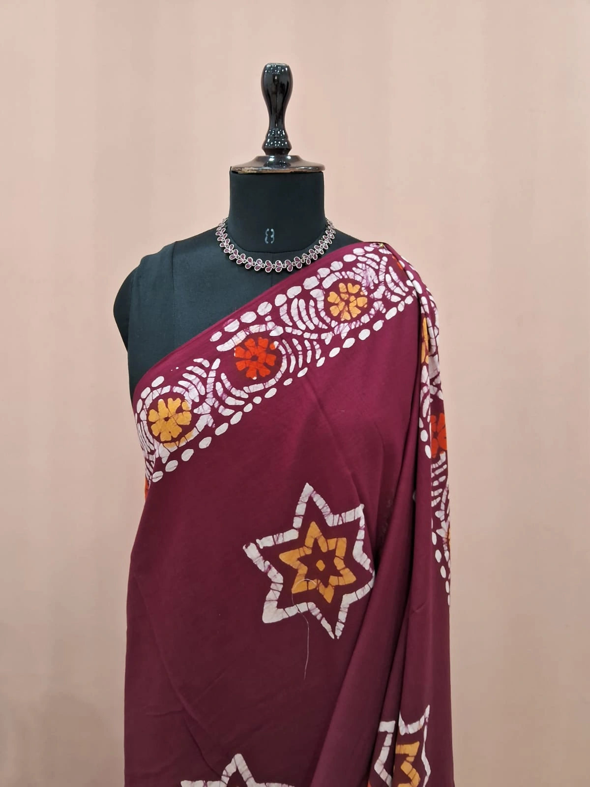  Maroon Handloom Soft Cotton Saree 1