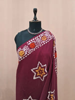  Maroon Handloom Soft Cotton Saree 1
