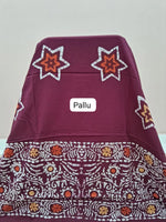  Maroon Handloom Soft Cotton Saree Pallu